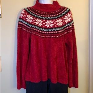 Red, Black and White Sweater